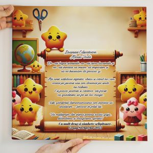 Tablou Canvas Personalizat – Cadou pentru Educatoare de Stelute