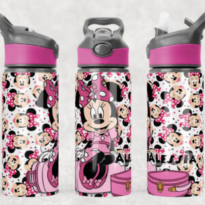 Sticla de Apa Personalizata Minnie Mouse cu Minifigurine