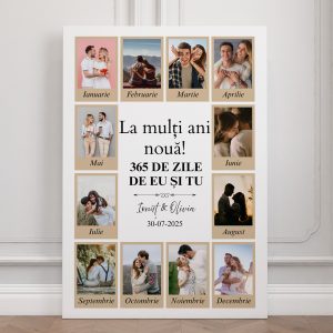 Tablou Canvas Personalizat Colaj - Aniversare Un An