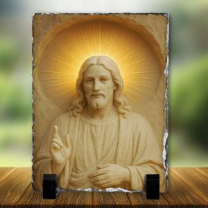 Ardezie cu Efect 3D – Iisus Lumina Vieții
