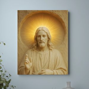 Tablou Canvas cu Efect 3D - Iisus Lumina Vieții