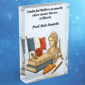 Trofeu Personalizat - Cadou pentru Profesoara de Franceza