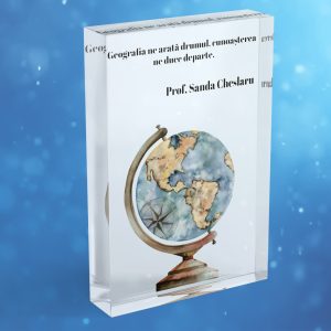 Trofeu Personalizat - Cadou pentru Profesoara de Geografie