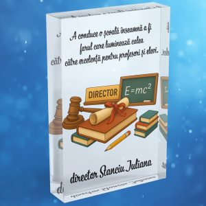 Trofeu Personalizat - Cadou pentru Directorul Scolii
