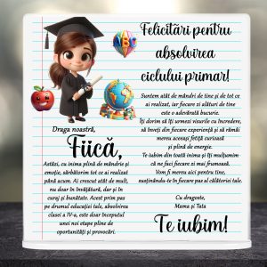 Placheta Cadou pentru Absolventa de clasa a IV-a