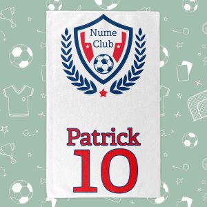 Prosop Personalizat pentru Club de Fotbal cu Logo Nume si Numar